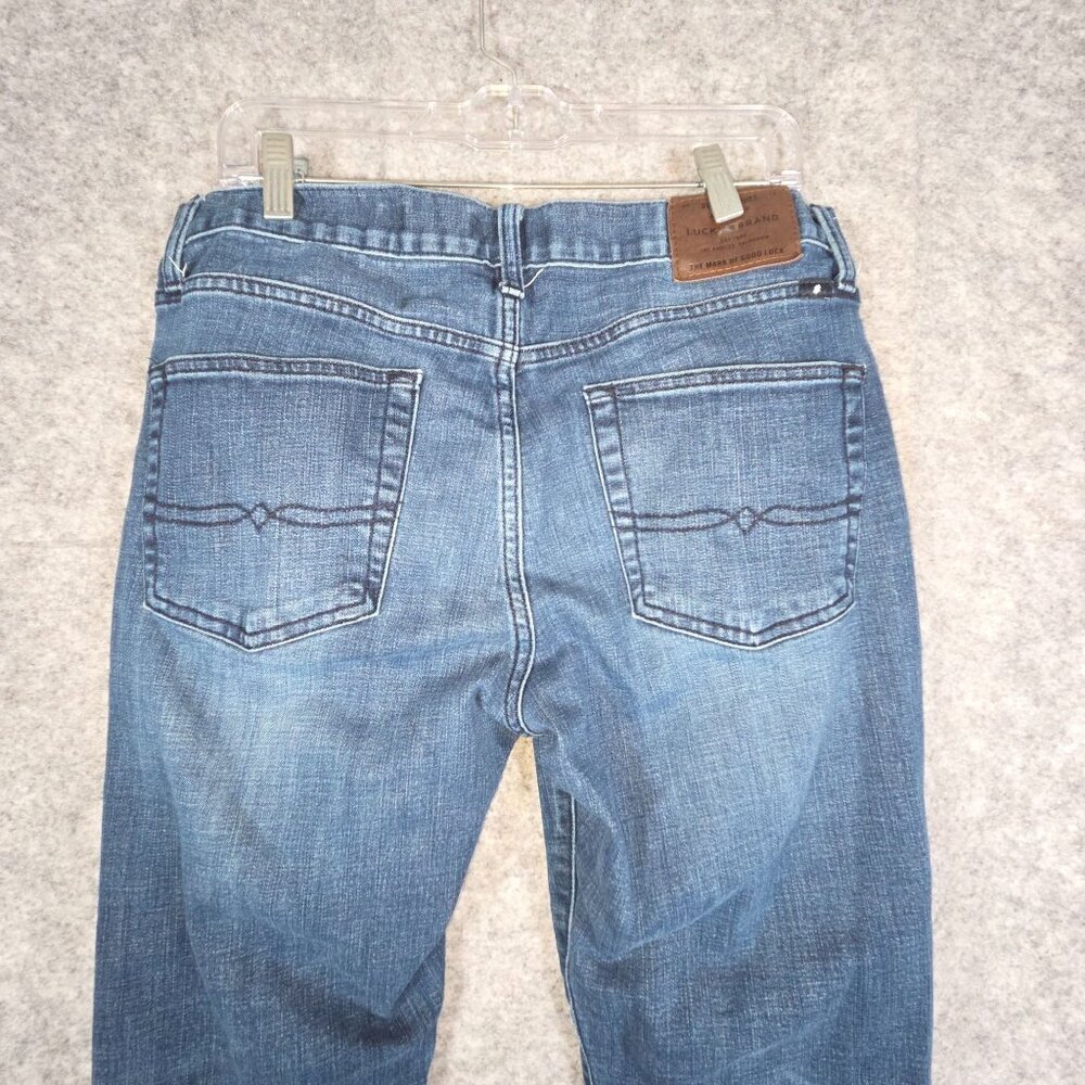 Lucky Brand Men's Straight Leg Denim Jeans Blue Straight Leg Size 33x32 Classic - Picture 7 of 10
